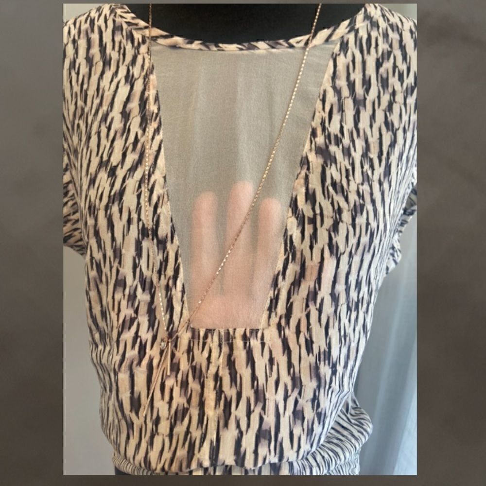 Rebecca Taylor Mirage Cap Sleeve Silk Shell - Picture 5 of 16